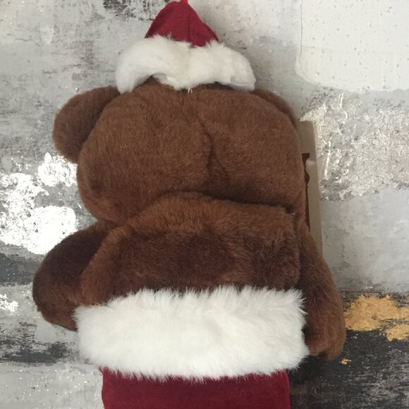 Vintage 1970's Christmas Teddy in Stocking - Picture 5 of 13